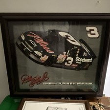 Dale Earnhardt Signed NASCAR Goodwrench Service Original Photo Framed