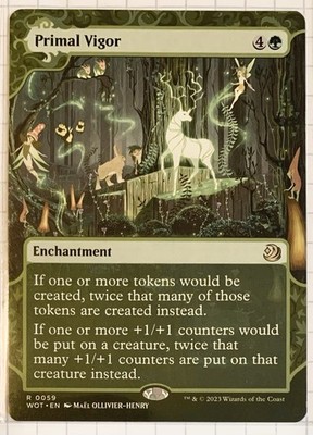 Magic: The Gathering Primal Vigor Wilds of Eldraine Rare  Green Enchantment