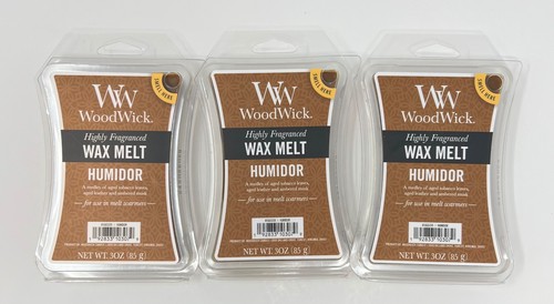 3 NEW YANKEE CANDLE HUMIDOR WOODWICK HIGHLY FRAGRANCED WAX MELTS 3OZ REFILL TART - 第 1/5 張圖片
