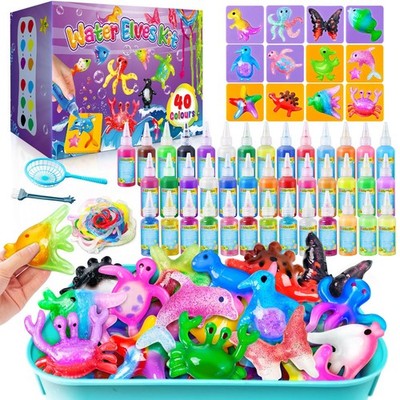 40 Colors Water Elf Toy Kit for - Water Pets with 12 Molds for - DIY Squishie...
