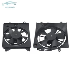 Fit For Honda Civic 2012-2015 Acura 2013-2017 AC Condenser Radiator Cooling Fan