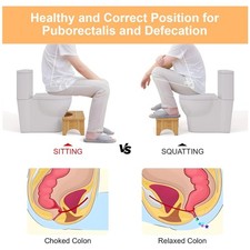 Bamboo Toilet Stool 2 Pack - Natural Squatting Stools