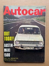 AUSTIN MAXI 1500 AUTOCAR MAGAZINE APRIL 24 1969 - MAXI cover with feature +FIAT 