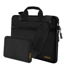 Laptop Shoulder Bag 13-14 inch with Small Case, 13"-14" Black
