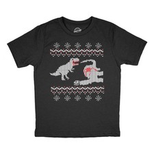 Toddler Funny T Shirts Dinosaur Snack Sarcastic Ugly Christmas Graphic Novelty