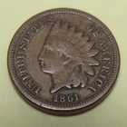 1861 Copper Nickel Indian Head Cent grades Good+