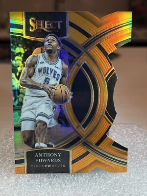 2023-24 Select Prizms Orange Die-Cut #164 Anthony Edwards /65 TIMBERWOLVES