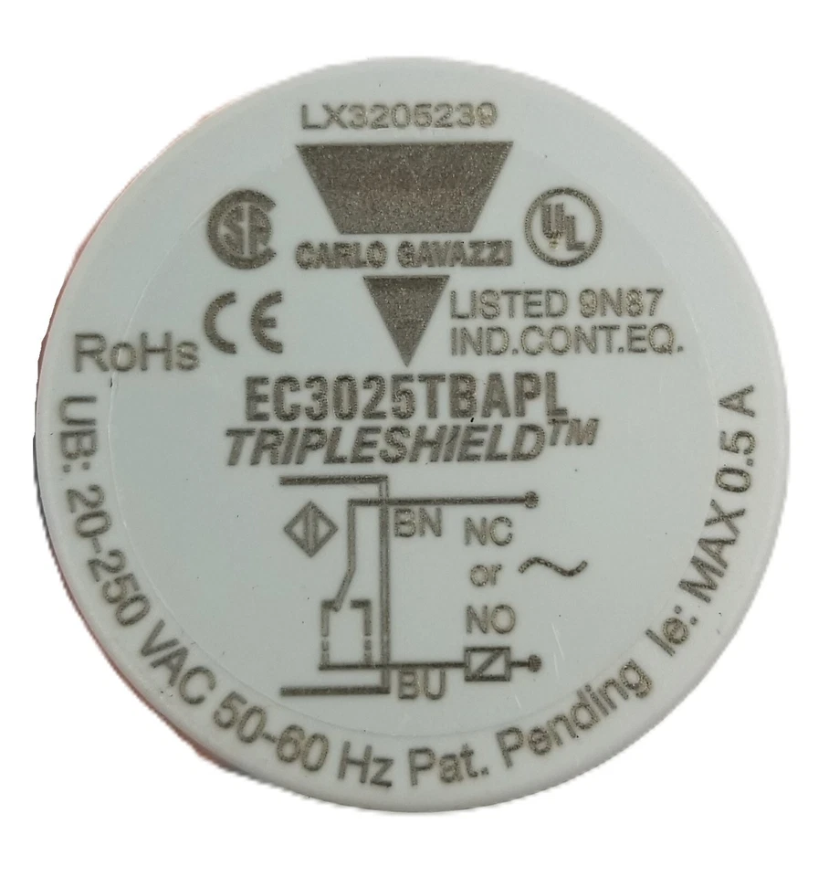 Carlo Gavazzi EC3025TBAPL Capacitive Proximity Switch TRIPLESHIELD 25mm NEW - Image 4 of 4