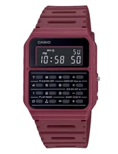 Casio CA-53WF-4B Calculator Dark Red Resin Band Digital Men's Watch