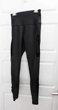 Alo Black Stretchy Cutout Legs Yoga Legging Pant sz xs