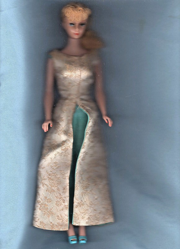 BARBIE BLONDE NO. 5 VINTAGE PONYTAIL WEARING RARE EVENING GALA #1660 OUTFIT