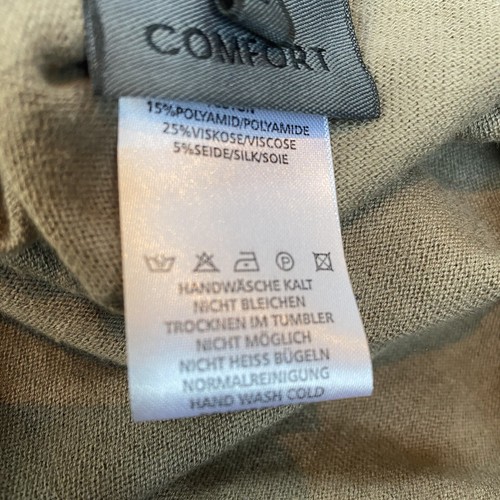 Oska Long Cardigan Women’s Size 3 Comfort Khaki Pockets Silk Viscose Blend Knit - Picture 15 of 16