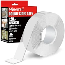Double Sided Nano Tape Heavy Duty - 1.2" × 120" - Adhesive Removable Acryli