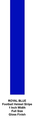 Full Size 1 inch Gloss Royal Blue Football Helmet Stripe - 20 mil 3M