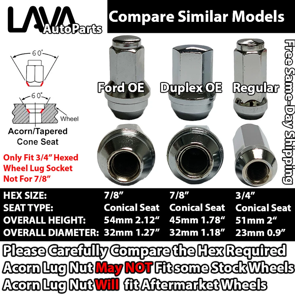 20 PIEZAS M14X2 CROMO 3/4" ABULTAMIENTO HEXAGONAL BELLOTA TUERCA APTA FORD LINCOLN ASTON MARTIN Foto 3 de 3