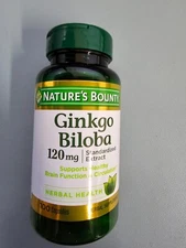 3 PACK Ginkgo Biloba 120mg - 100 Capsules Non-GMO Brain Function and Memory