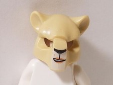 LEGO Minifigura León Máscara de Batalla Felina Leona Guerrero Lápiz Labial Gato Disfraz