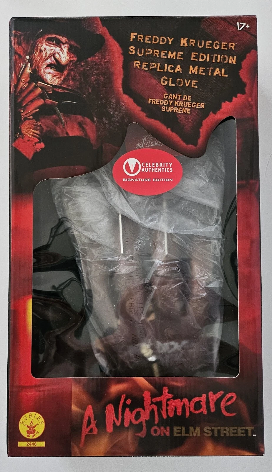 Gant de rasoir signé Robert Englund Rubies édition suprême Freddy Krueger certificat d'authenticité