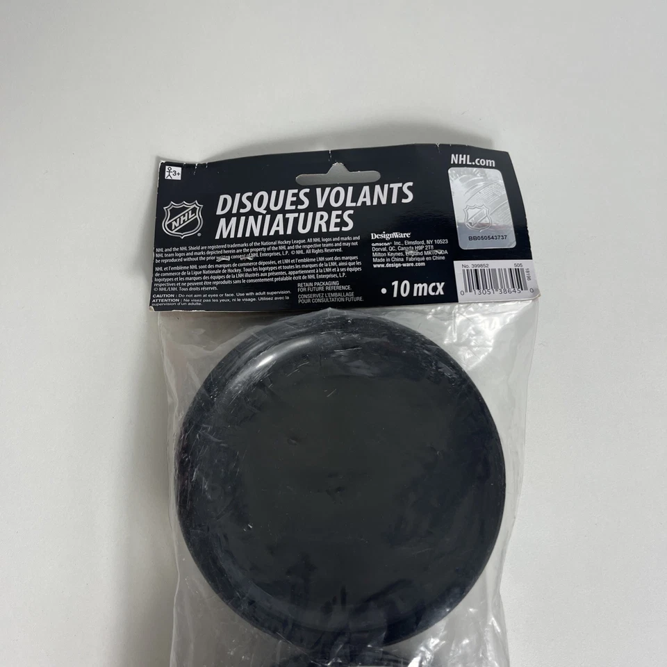 NHL Mini 4” Flying Disc Discs Black 10 Pack Amscan Sports NEW - Image 3 of 4