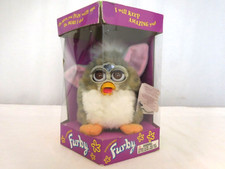 Electronic Furby 1998 Model 70-800 Gray and White with Mane New in Box