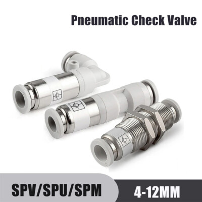 Push Fit in Pneumatic Fitting Check One Way Non Return Valve 4/6/8/10/12mm