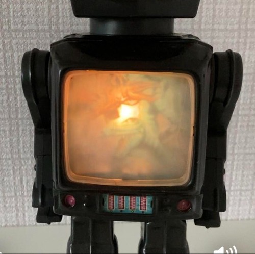 Vintage Horikawa TV Robot Tin Toy Japan 1960s Battery Operated Walk Light Show - Picture 10 of 10