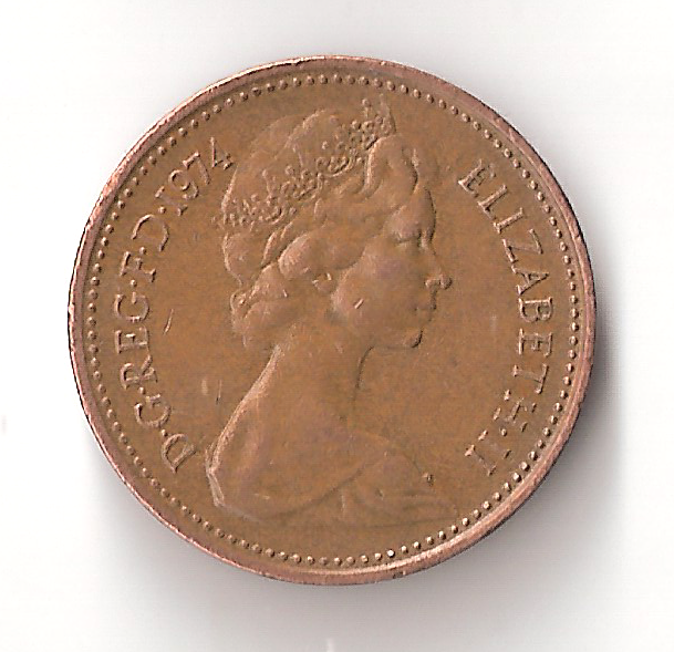 ロック　西アフリカ　キシ族　鉄貨幣　25センチ　インド灯火器1点 1974 UK One New Penny Coin Queen Elizabeth II Great Britain