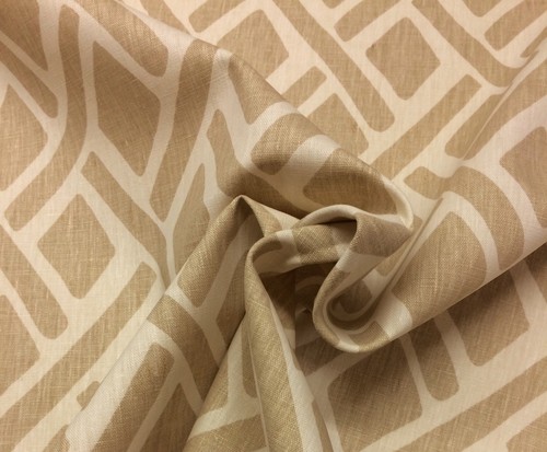 KRAVET PROFIL SAND BEIGE MODERN DIAMANT LEINEN MIT RÜCKSEITENSTOFF BTY 54"W - Bild 5 von 6