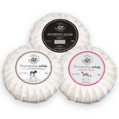Savon de Marseille - Solider Shampoo Riegel mit Pflanzenöl - 3er Set - 100g Riegel