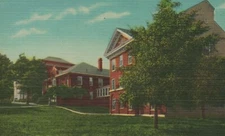 East Dormitory & Administration Bldg Anderson College SC Linen Vintage Postcard