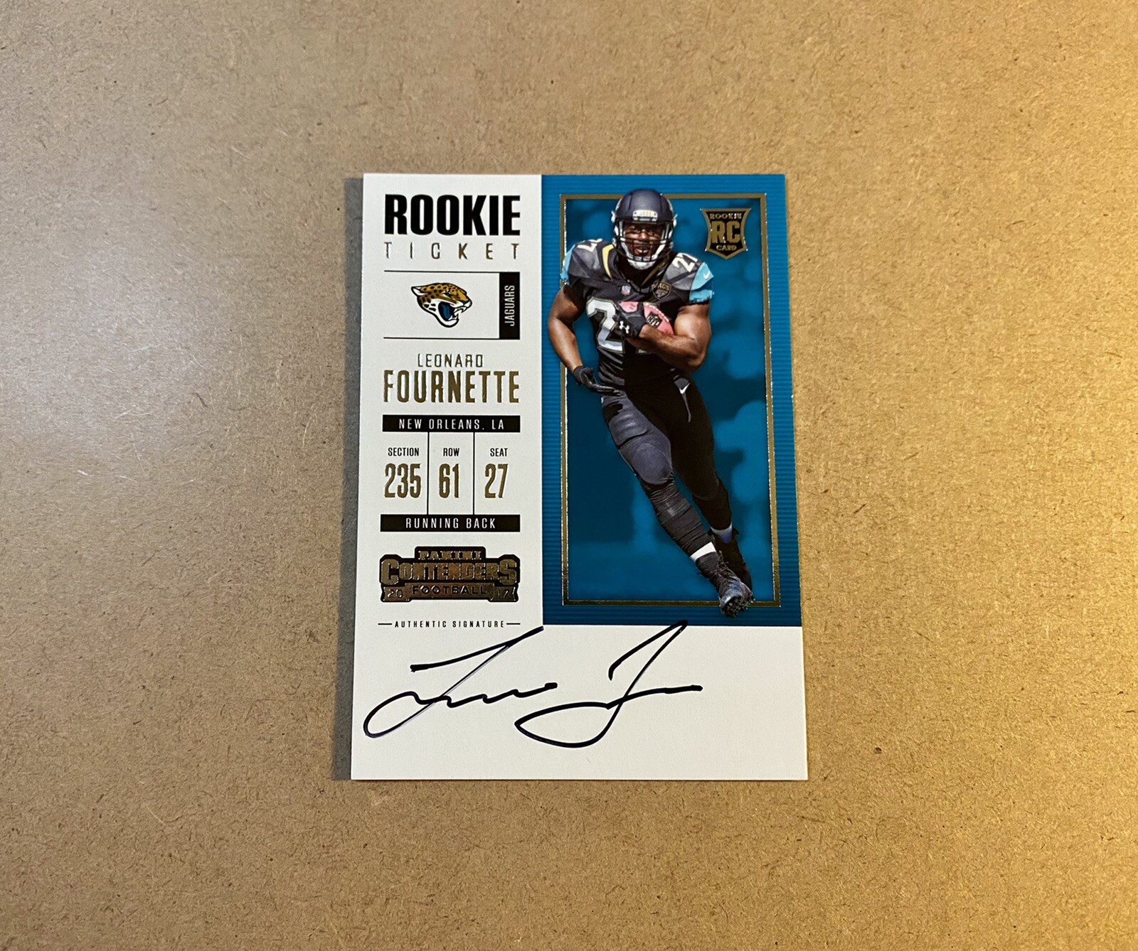 2017 Panini Contenders Leonard Fournette Rookie Ticket Auto #310