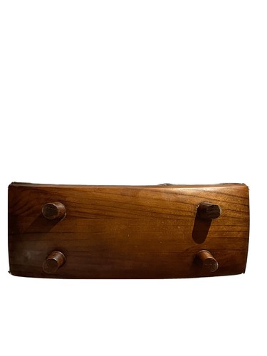 Wooden Teak Rectangular Candle Holder for Three - Picture 3 of 3