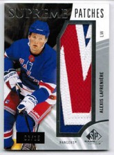 20/21 2020 SP GAME USED ALEXIS LAFRENIERE SP-AL SUPREME PATCHES 03/15 NY RANGERS