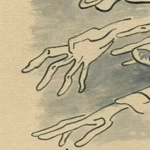 Vintage inchiostro originale disegno ritratto, volti, figure caricatura opere... - Foto 5 di 8