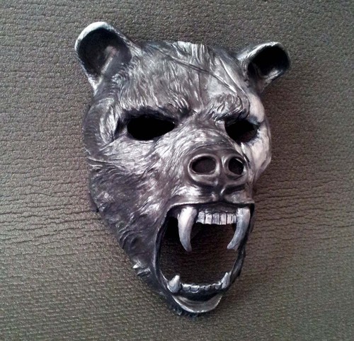 Bear Mask Shaman Warhammer Killer Assassin Demon Fangs Creepy Reaper Halloween - Picture 6 of 8