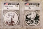 2013-W Mercanti West Point Silver Eagle Set (Reverse & Enhanced) PCGS PR70 SP70
