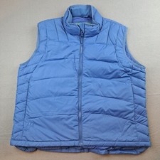Cabela's Goose Down Full Zip Puffer Vest Men's Size XL Premier Northern 650 Blue