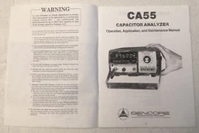 SENCORE CA55 Cap Analyzer Owners Manual For Operation Applications & Maintenance