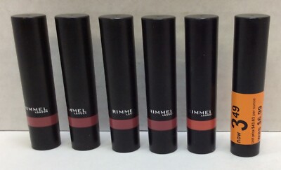 Rimmel London Lasting Finish Matte Lipstick, 6Pc Lot, #220 & #145, Free Shipping