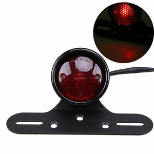 Motorcycle Tail Stop Brake Light License Plate Lamp for Harley Bobber Cafe Racer