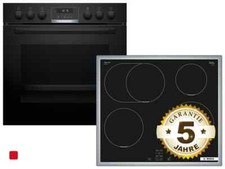 Bosch HND615LS62 Set Einbauherd HEG517BB4 + Induktionskochfeld NIF645CB5E