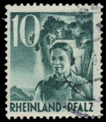 GERMANY RHINELAND 6N34 (Mi37) - Woman Carrying Grapes (pa78896)
