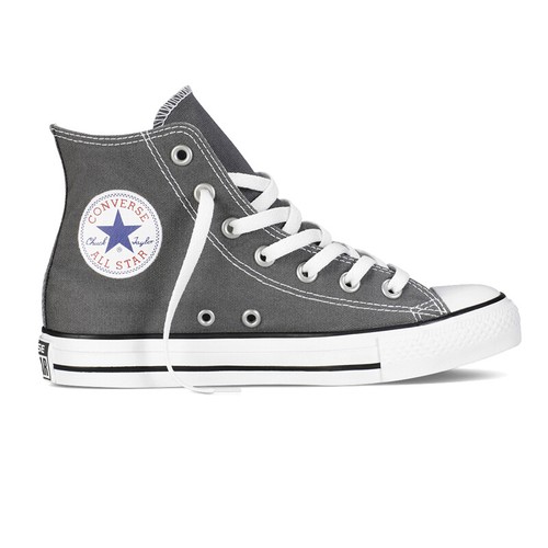 Scarpe Converse All Star Hi Alte Chuck Taylor Tela Uomo Donna Nero Bianco Rosso - Foto 3 di 9