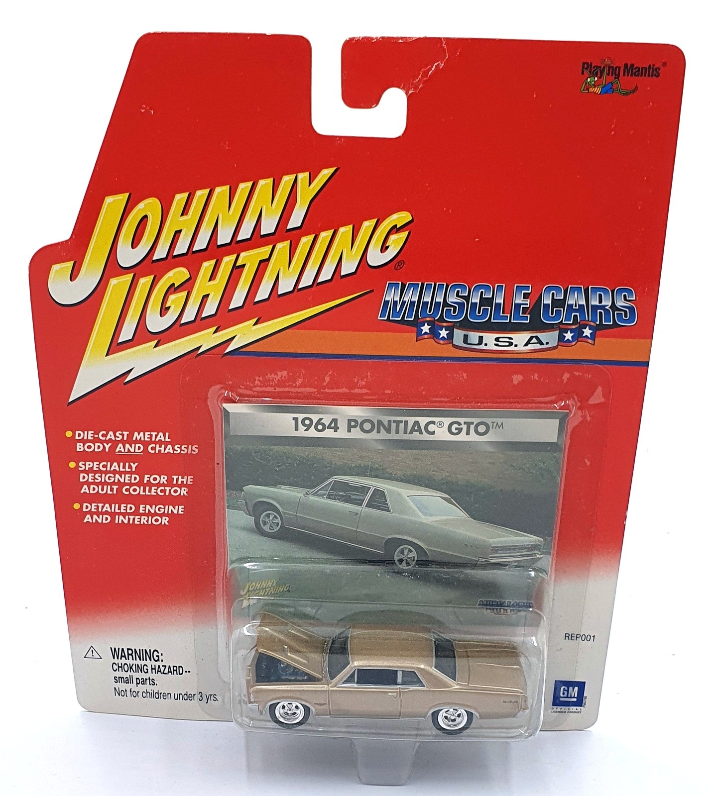 Johnny Lightning 1/64 Scale 204-04 - Muscle Cars 1964 Pontiac GTO - Gold