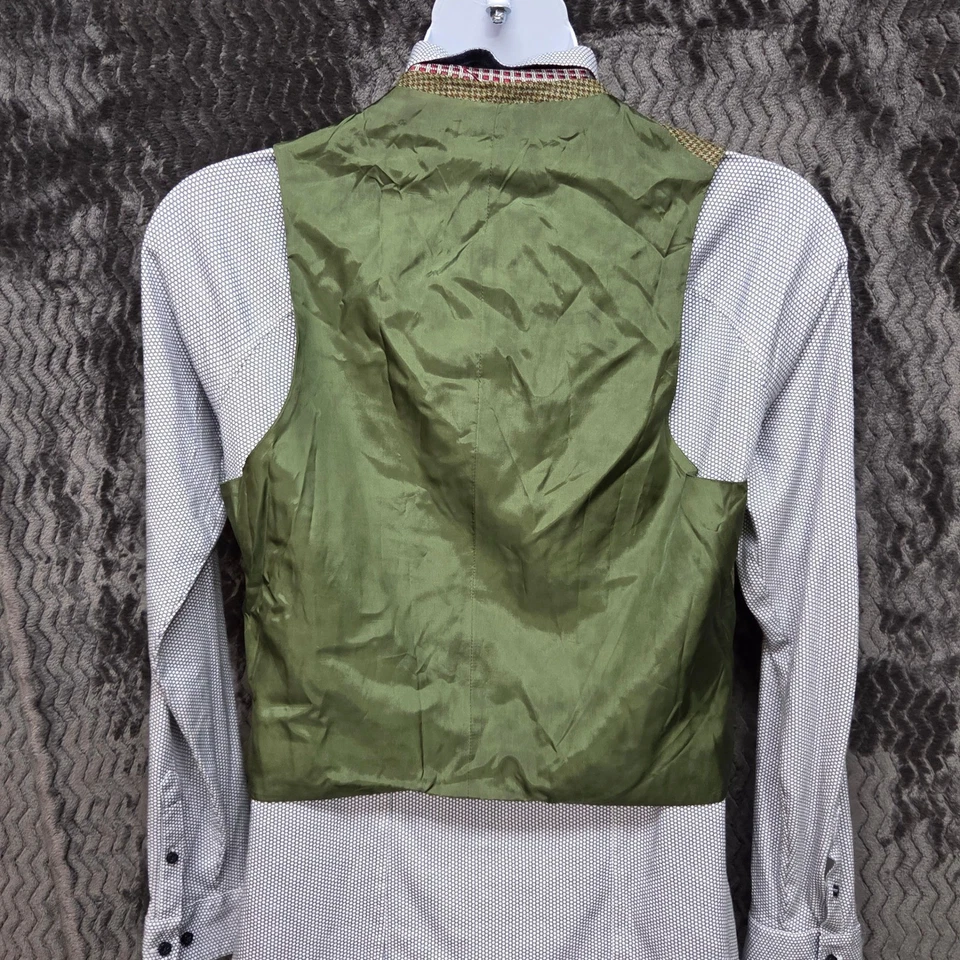 Vintage 60s 70s 3 Piece Suit Mens 42R 32W Wool Houndstooth Dark Academia Trad - Image 4 of 4