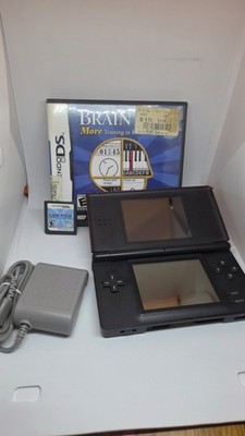 Nintendo DS Lite Crimson Red Console Bundle w/ Charger & 2 Games Tested Working
