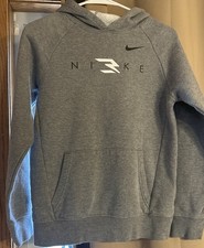 NIKE Boys Sz. Large Hoodie Sweatshirt Fits 12-13 Yrs. Very Good Cond. Gray