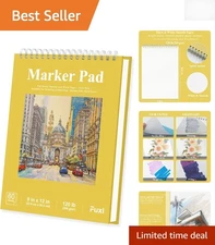 Professional 60 Sheet 9" X 12" Alcohol Marker Sketchbook - Double-Sided Pages