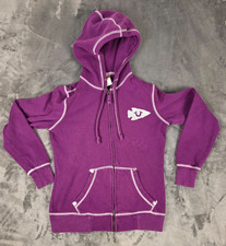 True Religion Arrowhead Full-Zip Hoodie Womens M Purple Fleece Sparkles Studded