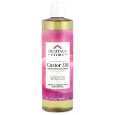 Heritage Store Castor Oil 16 fl oz 480 ml Cruelty-Free, EcoFriendly, Hexane-Free